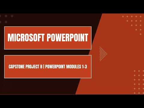 Capstone Project B | PowerPoint Modules 1-3