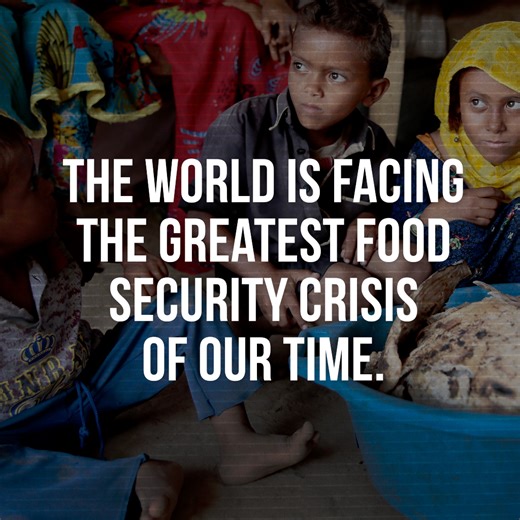 The world is facing the greatest food security crisis of our time. Tens of millions of people are at risk of starvation and malnutrition. We are building cooperation to meet the challenge — and everyone has a role to play. https://go.usa.gov/xJasE | U.S. Department of State