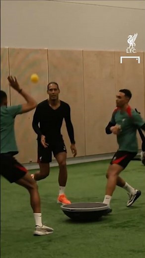 CRAZY SPIKEBALL GAME in LIVERPOOL TRAINING 🔥 #shorts #football #soccer