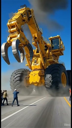 “Giant Construction Beast 😱🔥 Massive Engine Start & Smoke Power!”