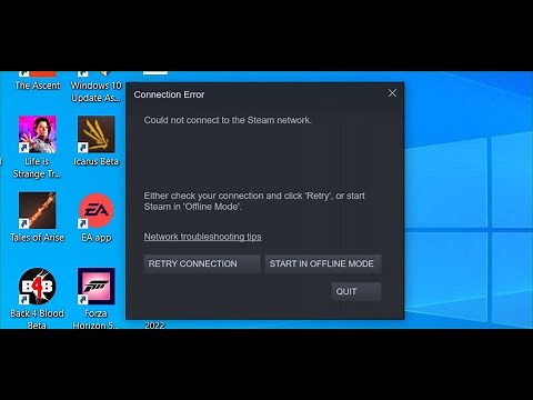 Fix Steam Connection Error Could Not Connect To The Steam Network Retry Connection