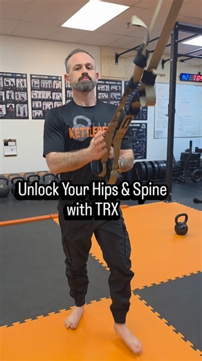 Full TRX Mobility Routine • Assisted Prying Squat – open hips improve squat depth • Cossack Side-to-Side – groin, adductors, lateral mobility • Skin-the-Cat Stretch – shoulders, lats, upper back • Lateral Side Bend – lats, obliques, rib cage • TRX Y-Stretch – chest opener posture reset • Arm & Back Stretch (with Twist) – lats thoracic rotation Perfect for: • Warm-ups • Cool-downs • Stiff hips, back, shoulders • Anyone 40 training strength & kettlebells Simple. Effective. Feels amazing. Save and 