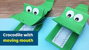 Crocodile with moving mouth :D Great fun for kids and easy to make! Enjoy ;) | Paper Magic