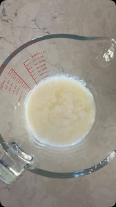 Part 2 - adding in milk. Making buttermilk is super easy and gives the scones that ever so slightly sour taste. Mind you, a heathy topping of jam will mask any of that! #scones #glutenfreebaking #tutorial #baking #glutenfree #bake #freefrom | Rosie Mack Bakes