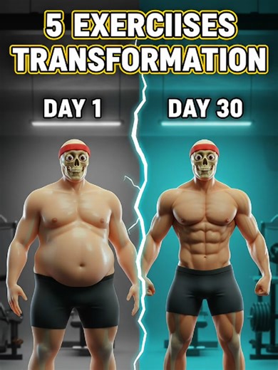 5 five exercise transformation for 30 days 😱 | exercises