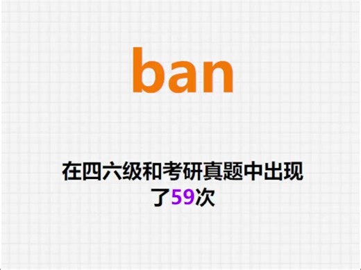 高频单词：ban