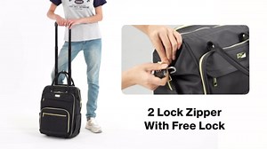 Star Cloud Rolling Backpack for Women,Dual-Opening Carry On Backpack with Wheels,Wheeled Laptop Backpack with Lock,USB & Type-C Charging Port, Softside Roller Backpack for Travel College Business Work