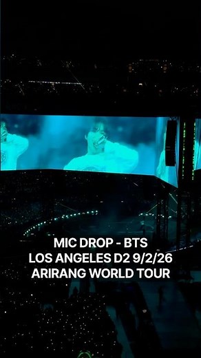 MIC DROP⭐️ BTS live Los Angeles D2 9/2/26 sofi stadium arirang world tour #bts #concert
