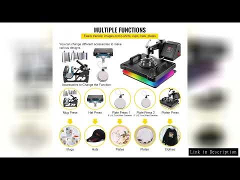 SucceBuy Combo Heat Press Machine 5/6/8 in 1 30*38CM 38*38CM Muntifunctional Sublimation Printer Tra