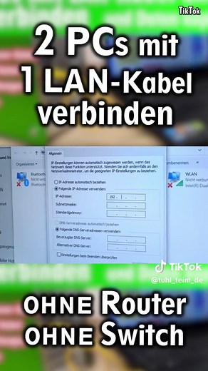 Datenübertragung zwischen 2 PCs mit LAN-Kabel