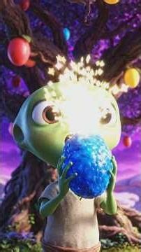 👽 Alien Eats a Magic Blue Fruit From the Cosmic Tree 🌌✨ | AI Animation Short