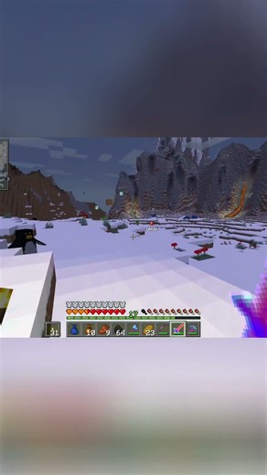 Enderman Attack! Snowy Biome Exploration & Creeper Boss Fight! #shorts