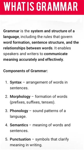 what is grammar #englishgrammar