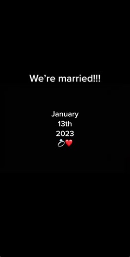 We’re Married!!! 💍❤️ #fyp #foryoupage #marriedlife #weddingtiktok #couples