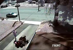 Security Camera Catches Lawnmower Fail