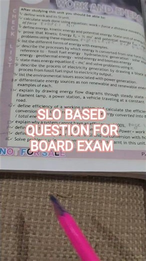 SLO Based Question 15 Class 9 Physics | Chapter 6 Work & Energy | Board Exam #slo #class9 #physics