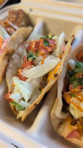 Reminderrrr CHEESY BEEF TOSTADAS and fish tacos on Saturday this weekend! One for six, three for 15! | FryWay 33