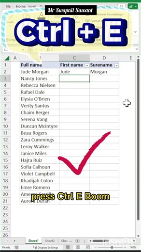 “Excel Autofill Magic 😱 Sirf 1 Shortcut me Poora Data Fill!”#shortcut #2026 #excelhacks #autofill