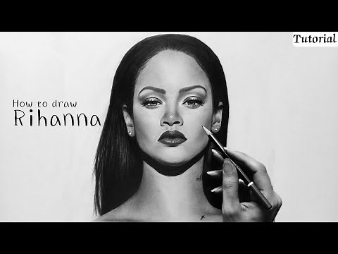 How to draw Rihanna | Realistic pencil sketch | LILLY'S ART