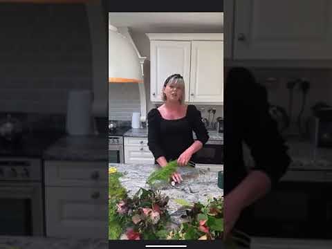 How to use a coat hanger as a wreath base