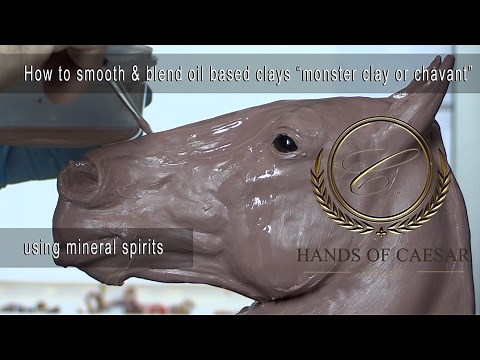 How to smooth & blend oil based clays “monster clay or chavant” using mineral spirits