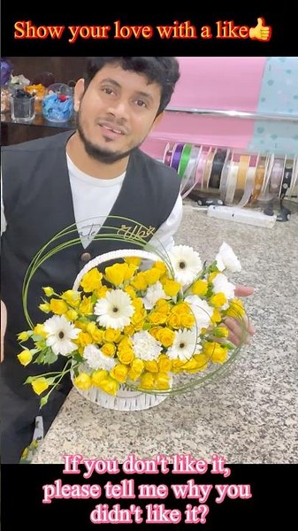 How To Flowers Arrangement Basket || Rose Arrangements New Idea Tutorial