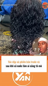 Tóc dập xù phiên bản trước và sau khi xả nước làm ai cũng tò mò | YAN Foods