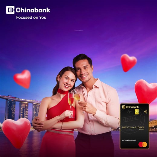 Love is in the air indeed! With your CBC Destinations World Mastercard®, not only can you earn 1 air mile for every PHP 30 card spend, you also get access to the 24/7 Travel and Lifestyle Manager to make your travels easier. You can also avail of promos such as a 50% discount on all room types at Panglao Vista Suites Bohol when you book with the CBC Destinations World Mastercard®! For more information, visit https://www.chinabank.ph/credit-cards-promos-stay. Chinabank is regulated by the Bangko 