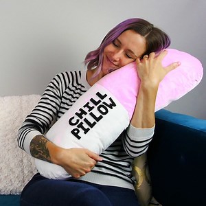 This DIY pillow gives "take a chill pill" a whole new meaning! #crafty | Crafty