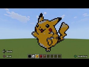 How to make Pikachu(small) Pixel Art in minecraft