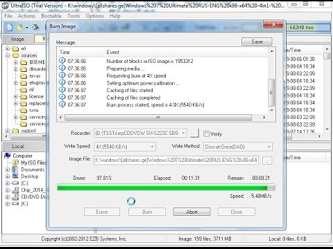 How to Burn Windows 7 on DVD-RW with UltraISO