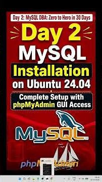 Day 2: MySQL Installation on Ubuntu 24.04 | Complete Setup with phpMyAdmin GUI #mysql #phpmyadmin