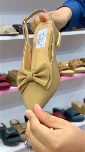 Premium Ladies Slingback Bow Block Heel Shoes | Elegant Party Wear Collection
