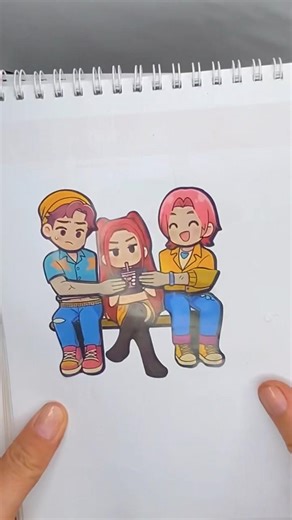 HUNTRIX MIRA and SAJA BOYS | KPOP DEMON HUNTERS Sticker Book DIY #golden #sodapop #kpopdemonhunters