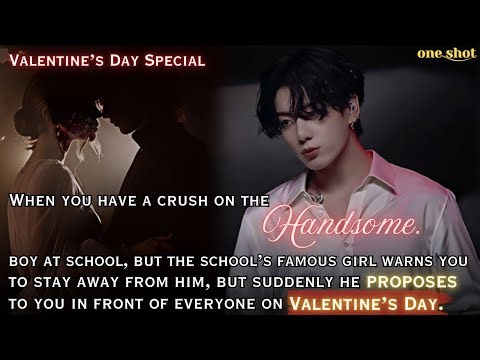 When you have a crush on the handsome boy at school, Valentine's day special | Jungkook FF | Jk FF