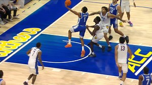 Caleb Foster lays it in for a Duke bucket