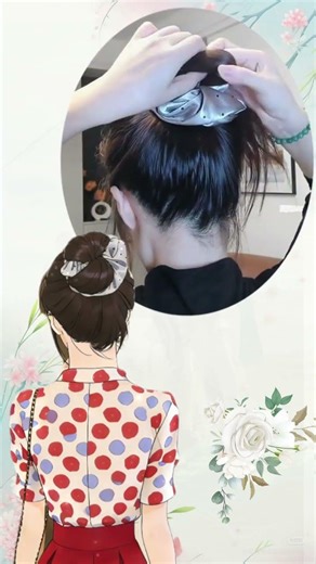 A new way to tie a bun#Compile and distribute tutorials#Updo#Bun head#Large intestine