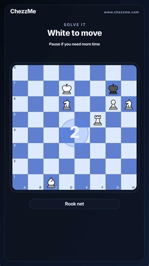 #2029 Rook Net! Advanced Tactical Finish ♟️🔥 #Chess #ChessPuzzle #PuzzleOfTheDay