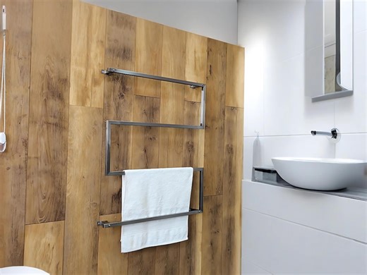 Wall-mounted Metal Towel Rack: Modern Bathroom Storage Unit - Etsy