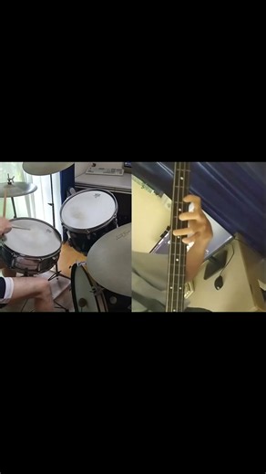 The Miracles "I Second That Emotion" Bass & Drum Cover Short #bass #drums