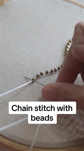Magical Chain Stitch with Beads | Hand Embroidery Tutorial