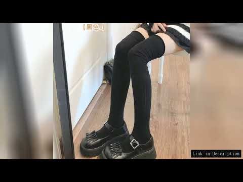 Socks Woman Autumn and Winter Thick Knit Solid Color Thigh High Stockings Curly Black White Socks fo
