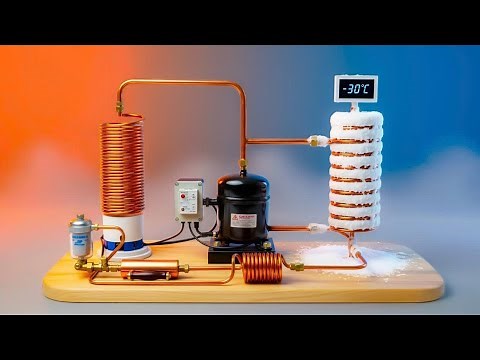 DIY Mini Air Conditioner with REFRIGERATION COMPRESSOR and Fan – Cools Instantly Like a Real AC