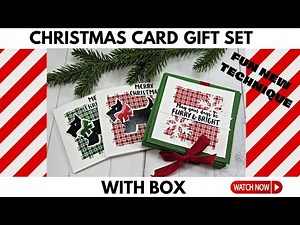 How to make this Adorable Christmas Card Gift Set with Box (perfect for Christmas Gift Giving)