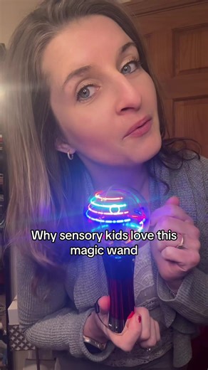 This magic light-up wand gives visual input without overstimulation. Mesmerizing, soothing, and great for sensory breaks, anxiety, or winding down. ✨ #sensory #magicwand #visualinput #teachersoftiktok