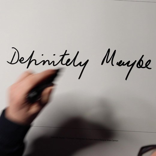 ‘Definitely Maybe’ - Each one individually handwritten by Oasis sleeve designer Brian Cannon. Contrary to popular belief, it’s Brian’s handwriting on the original record cover NOT Noel Gallagher’s. | Microdot