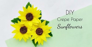 Easy Crepe Paper Sunflower for Beginners (With Free Template) | The Craftaholic Witch