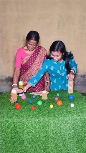 কে বেশি বল ঢাকা দিতে পারবে #ballgamechallenge #viralshorts #gamechallengeathome