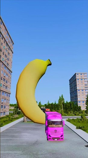 Banana 🍌 vs Trucks 🚛 Epic Crash Test | BeamNG.drive | 4K Ultra Realistic #beamng