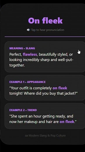 On fleek: meaning and how to use this slang expression 😎